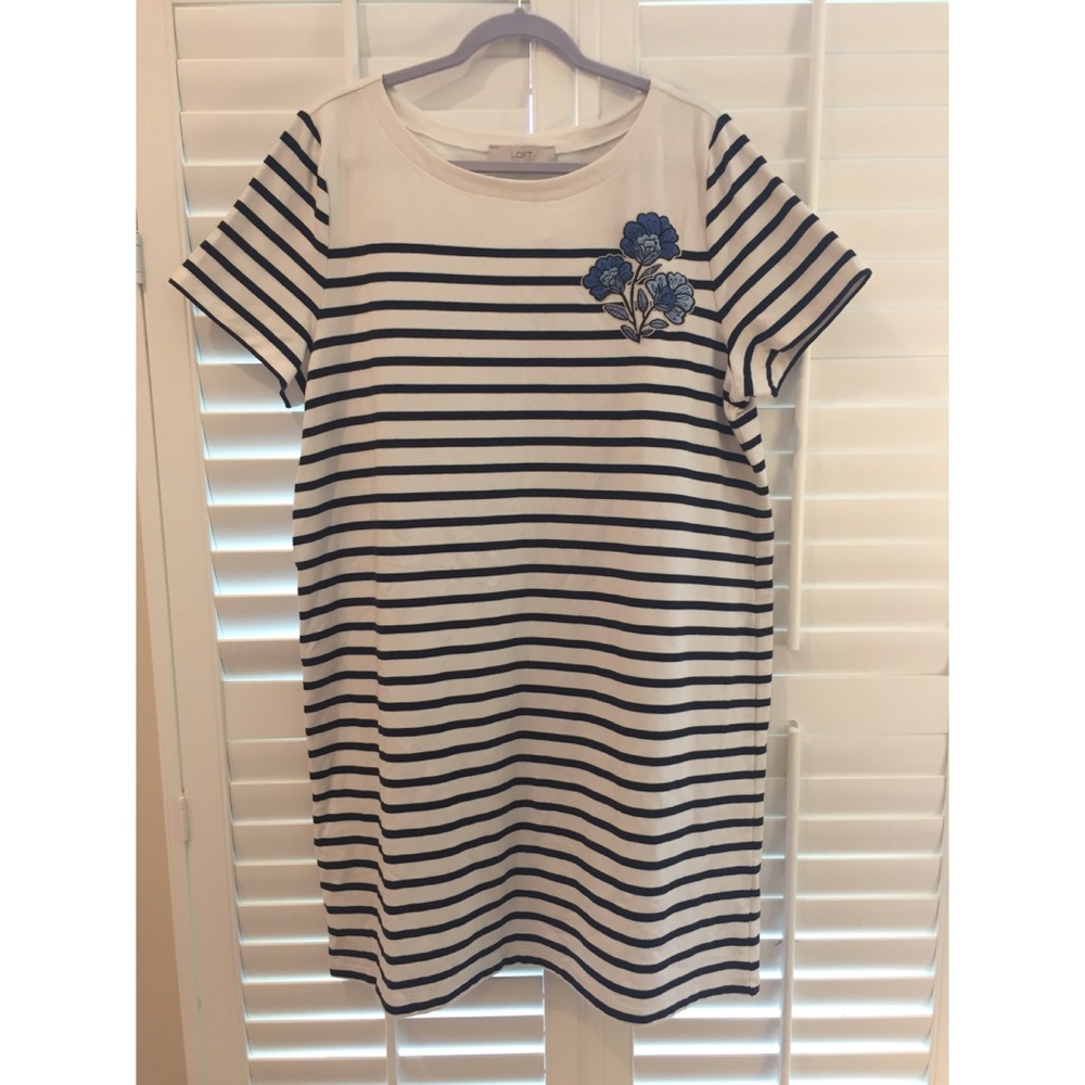 New, LOFT striped t-shirt dress